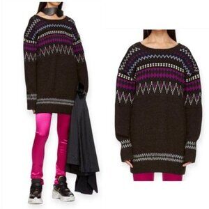 Junya Watanabe Comme des Garçons, Brown‎ multi Jacquard Sweater, Fair Isle, Size